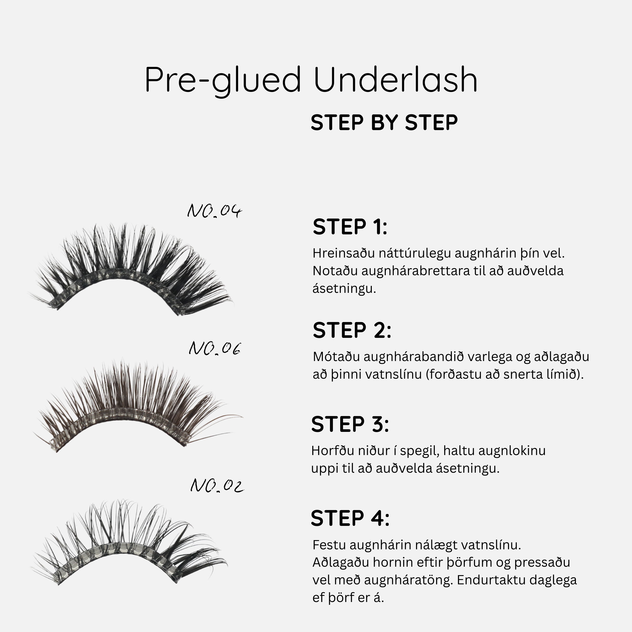 Pre-glued Half Lash NO.01