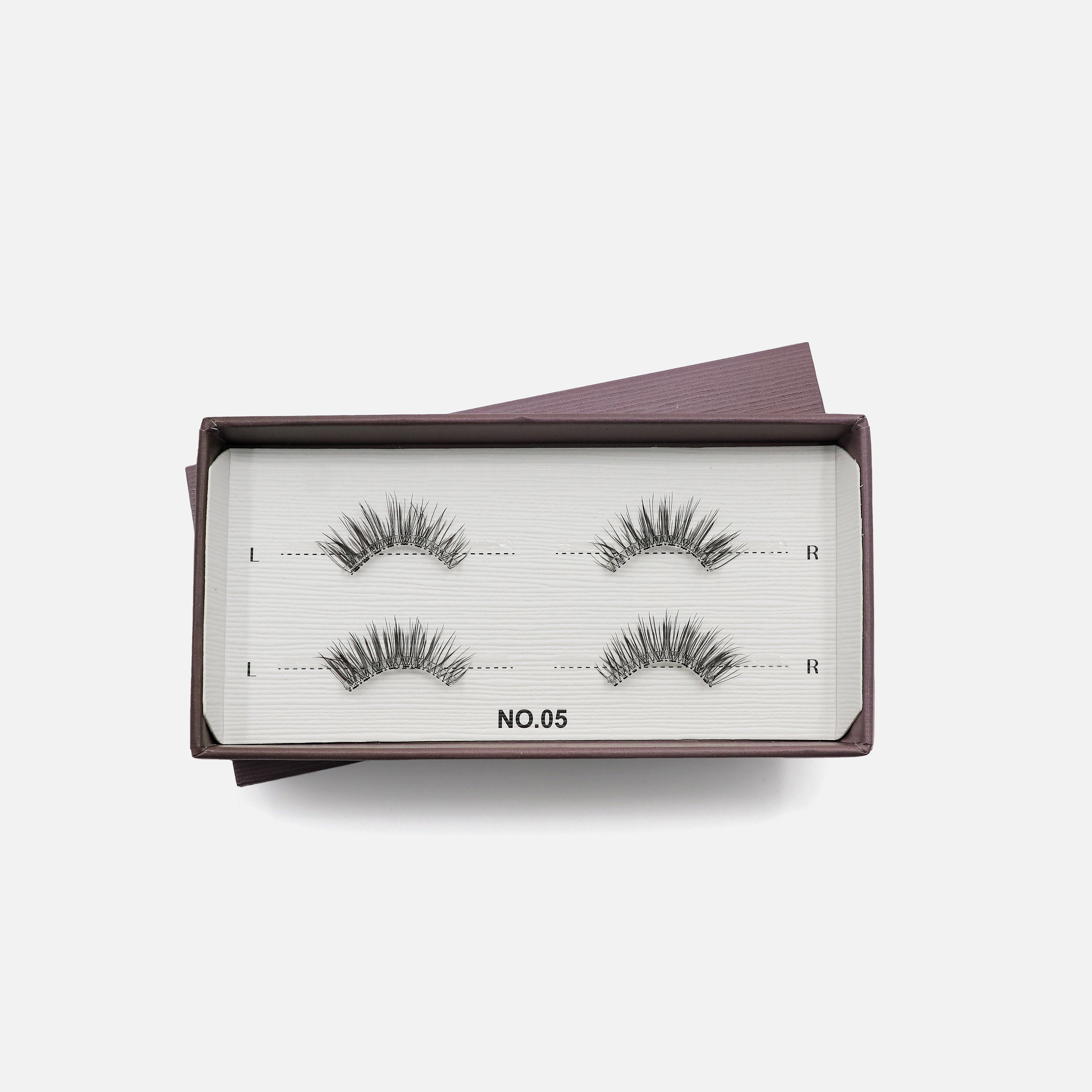 Pre-glued Half Lash NO.05 (Brún)