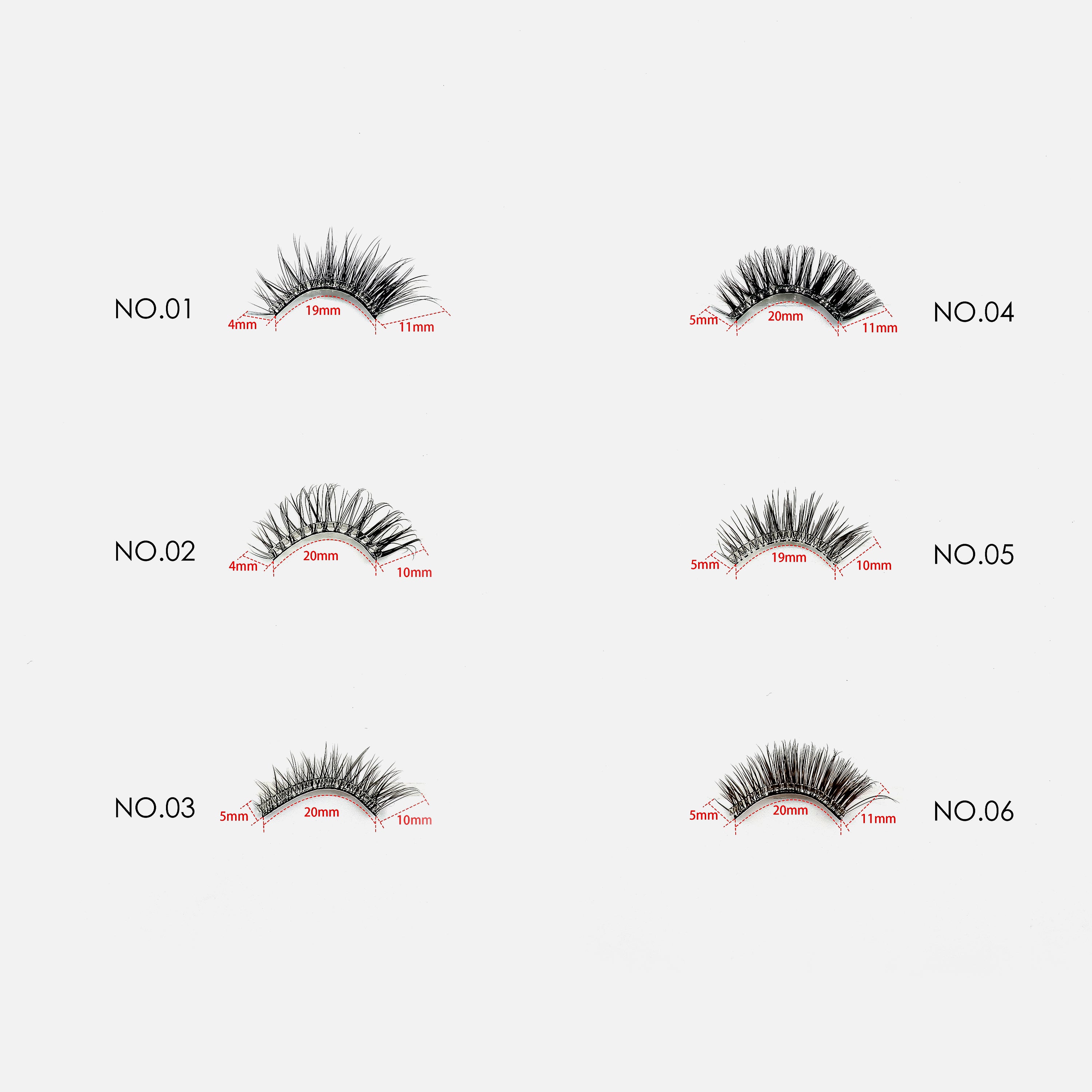 Pre-glued Half Lash NO.01