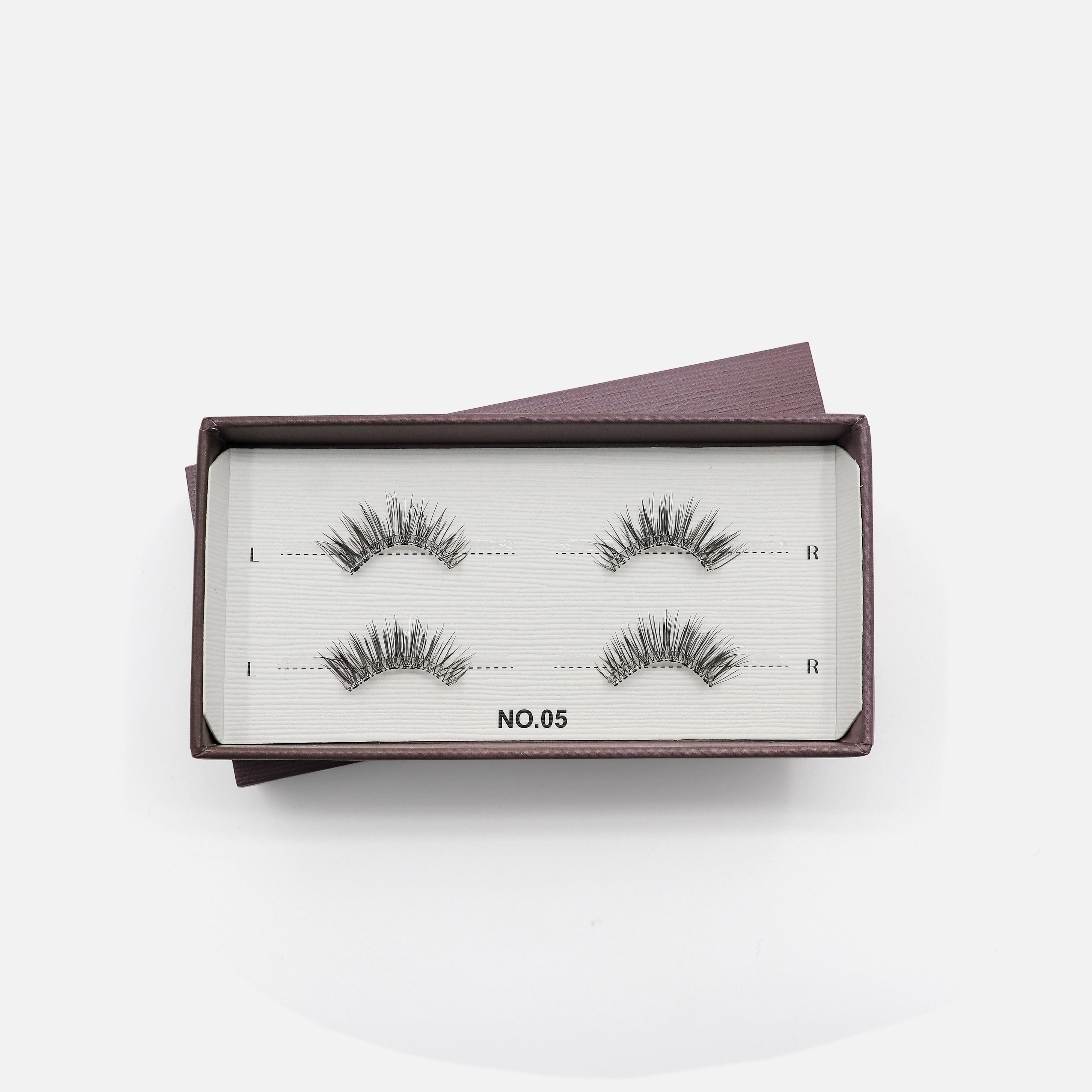 Pre-glued Half Lash NO.05 (Brún)